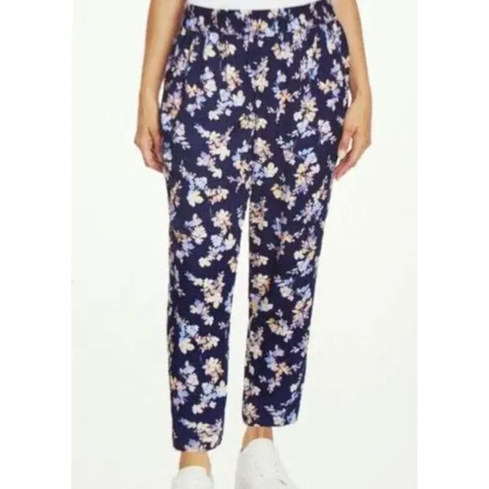 Jessica Simpson Floral Print and Black cropped dress or casual pants set of 2‎
